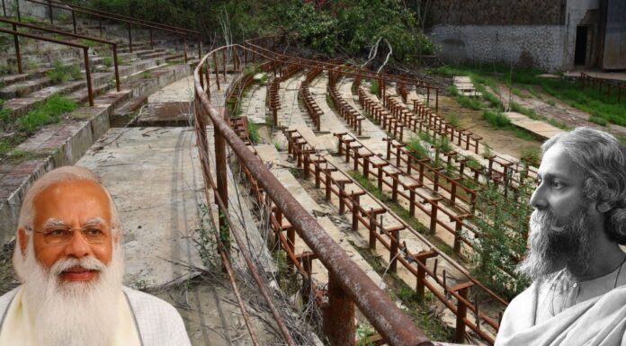 कविवर रवींद्रनाथ टैगोर की आत्मा आज दिल्ली के ‘वन्देमातरम मार्ग’ पर बिलख रही है माननीय प्रधानमंत्री महोदय, रविन्द्र रंगशाला में अब कुत्ते भौंकते हैं, गाय, भैंस, बकरी का साम्राज्य है